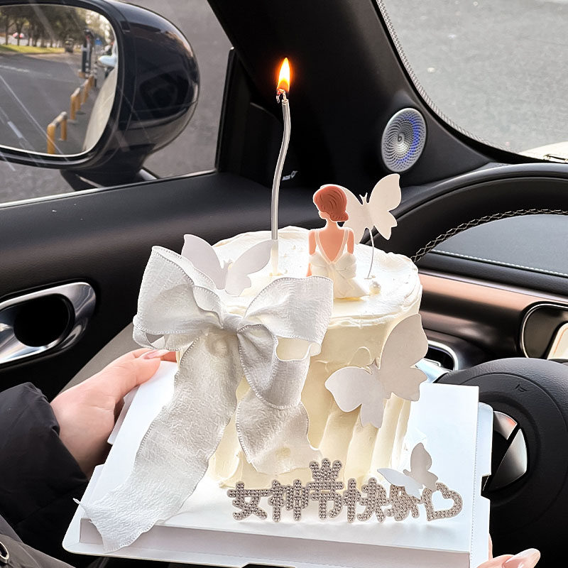 2025三八女神节快乐唯美蛋糕装饰水钻插牌女神女王背影3.8节装扮
