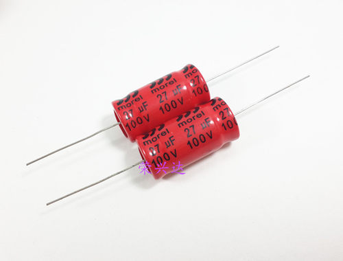 进口中低音分频 无极NP 轴向电解电容 100V27UF 27UF100V 13*26