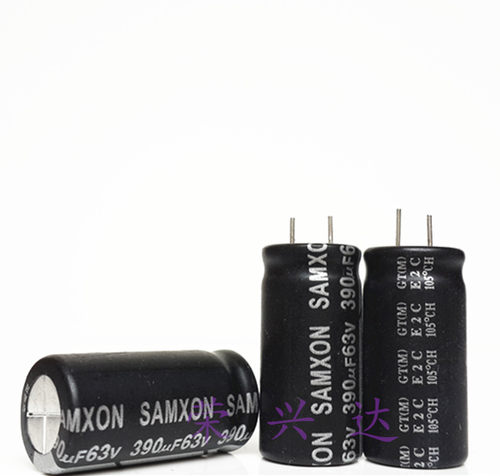 全新原装港资万裕三信 电解电容 63V390UF 390UF63V 体积：13*25