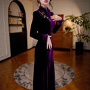 秋冬新款 国风复古重工珠片刺绣改良旗袍气质优雅连衣裙 高端新中式