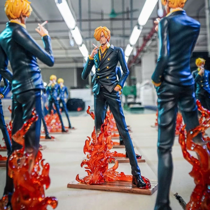 雕像哥JT恶魔风脚C2山治路飞海贼手办GK模型摆件动漫周边雕像礼物