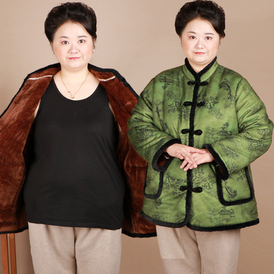 加绒洋气宽松棉服外套加大码保暖