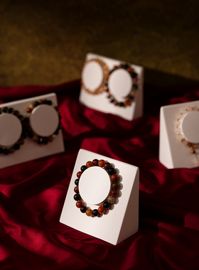 首饰展示架 白色石膏窄梯手串架手链手镯架饰品珠宝陈列拍摄道具