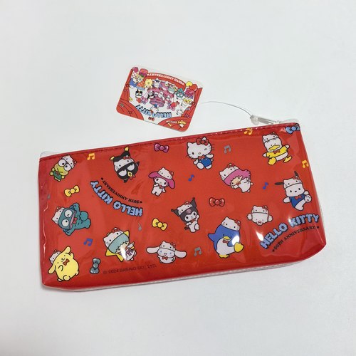 孤品 外贸出口 可爱卡通HelloKitty三丽家 PVC半透明笔袋 化妆包