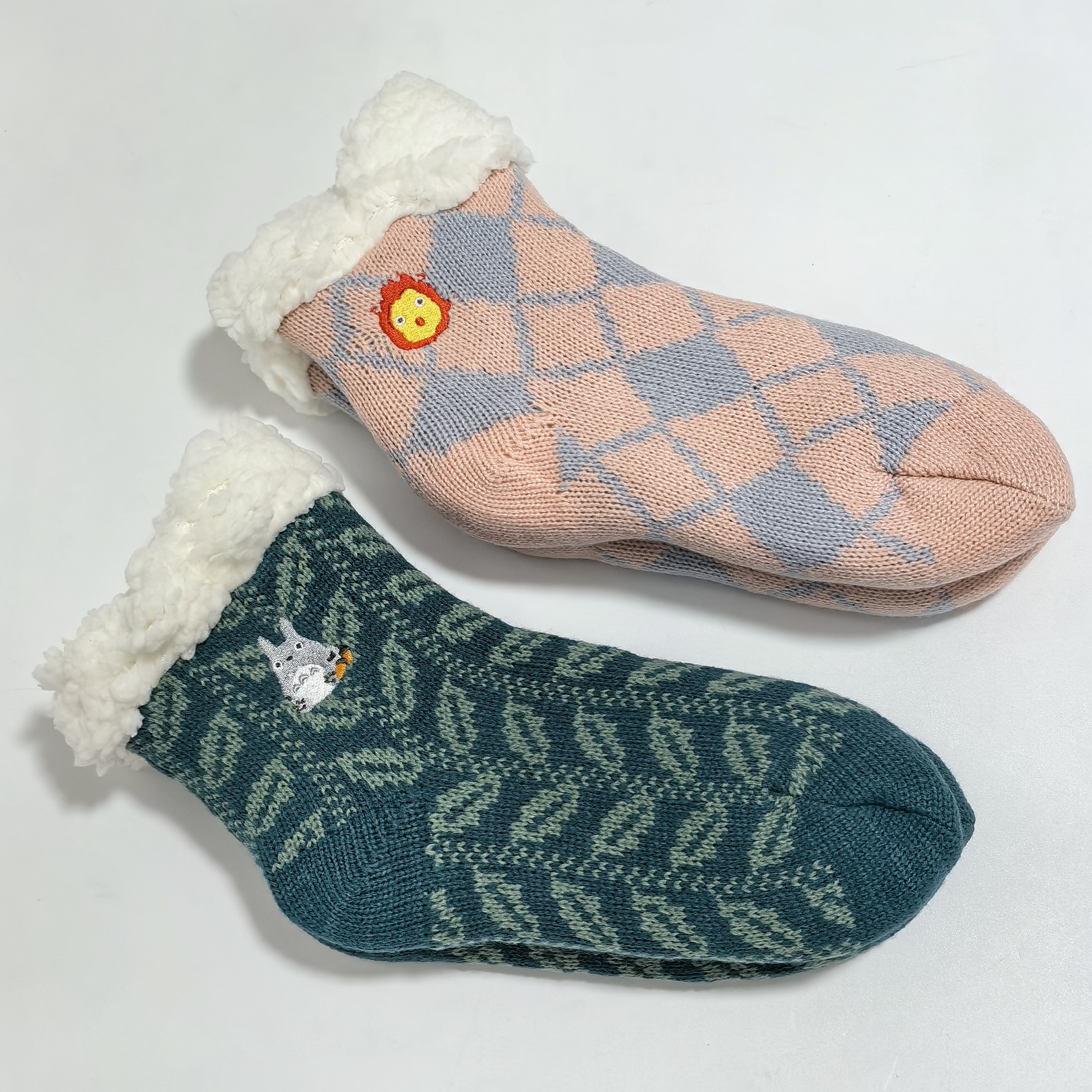 日单 可爱卡通龙猫周边 刺绣成人袜子 羊羔绒家居保暖袜 地板袜,女士内衣/男士内衣/家居服,短袜,淘宝优惠券,粉丝福利购,淘宝优惠卷