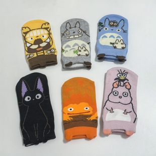 儿童袜子 龙猫吉吉 短袜 可爱卡通宫崎骏周边 日单