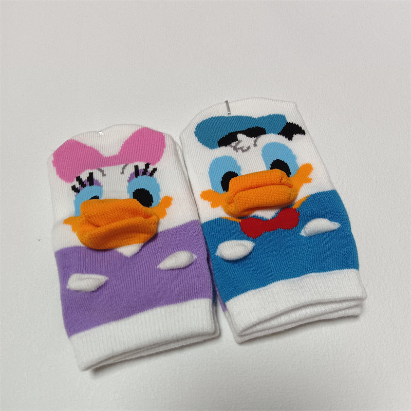 日单 可爱卡通 黛西唐老鸭 立体儿童纯棉袜子 短袜