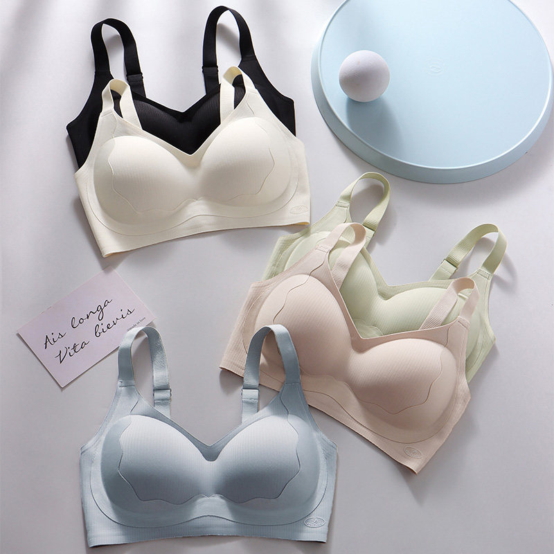 条纹固定杯无痕无钢圈透气舒适大胸小胸收副乳提拉上托文胸,女士内衣/男士内衣/家居服,文胸,淘宝优惠券,粉丝福利购,淘宝优惠卷