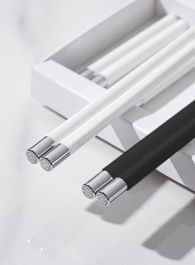 陶瓷筷子轻奢高颜值2026新款餐具家用合金筷子高档新骨瓷筷纯白