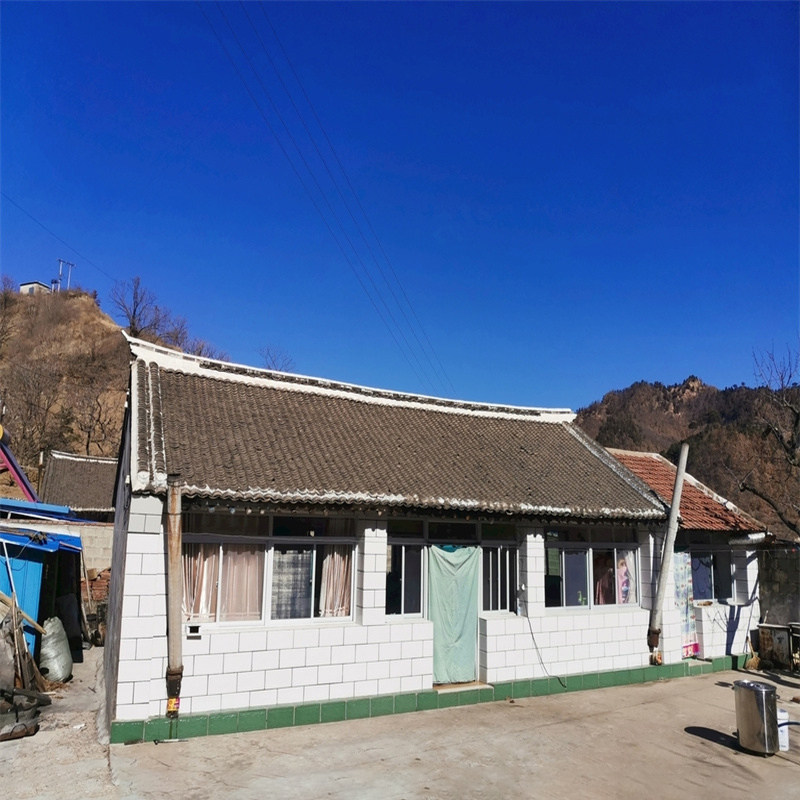 新款乡村外景绿树复古怀旧土房砖房直播背景布乡下小道唱歌背景布