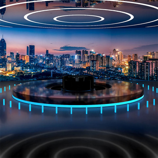 新闻小主播口才课教育直播背景布新闻播报直播间虚拟演播室3d背景