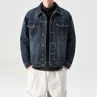 高端潮牌复古可拆加棉牛仔外套男款秋冬季加绒加厚保暖夹克上衣服