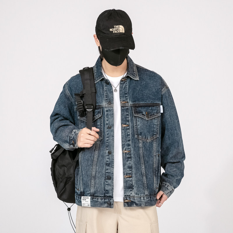 春秋季潮牌单排扣工装男生复古
