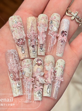 奥罗拉花园小红书同款穿戴甲设计款美甲贴片复古巴洛克假指甲530