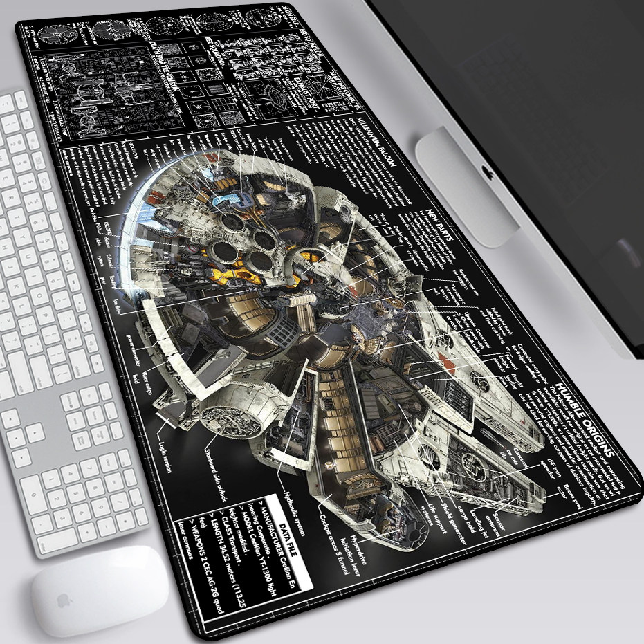 death star死星鼠标垫r2-d2暴风兵c-3po tie创意图纸工业风键盘垫
