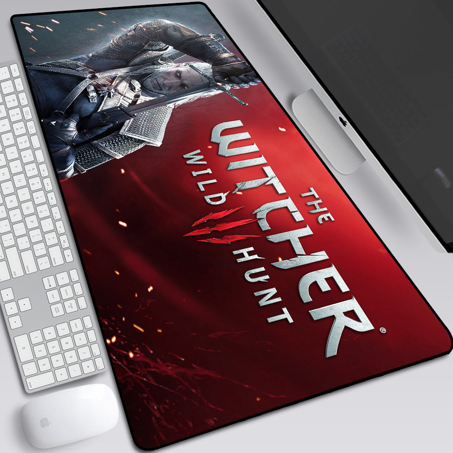 the witcher希里雅杰洛特巫师3狂猎鼠标垫锁边超大游戏键盘课桌垫