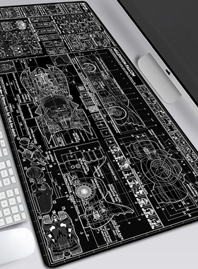 Batman黑暗骑士蝙蝠侠鼠标垫Batmobile蝙蝠战车迷线稿图键盘桌垫