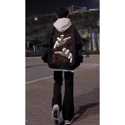 美式复古春秋黑色飞行员夹克男新款高街hiphop潮牌棒球服情侣外套