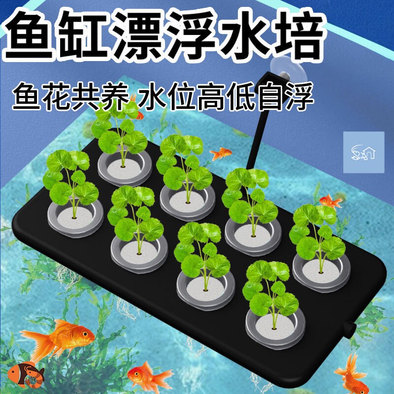 鱼缸水培绿植漂浮式种植水草固定器生态养殖净化水质造景悬浮种植