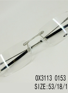 男商务近视纯钛眼镜架专业运动无框超轻银色黑色THIRTEENOX3113
