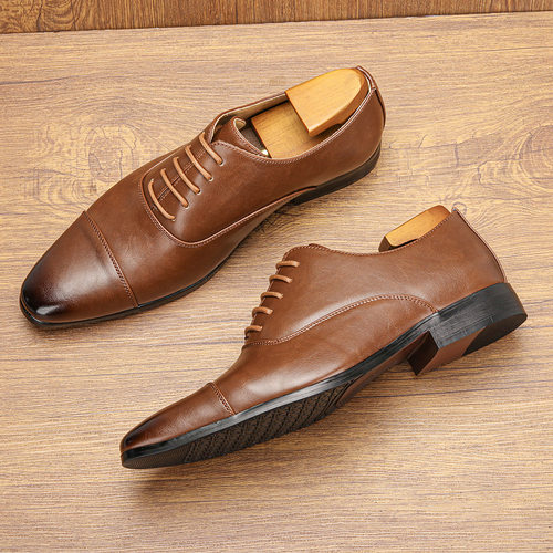 Men's Premium Pointed-Toe Oxford Shoes Classic Formal Shoes
