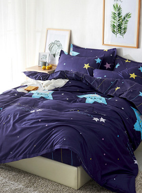cotton fitted sheet bed sheets set 4pcs duvet cover 床笠四件