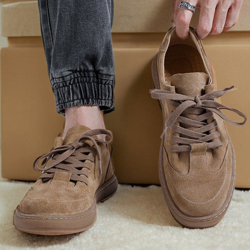 男鞋翻毛休闲皮鞋低帮板鞋