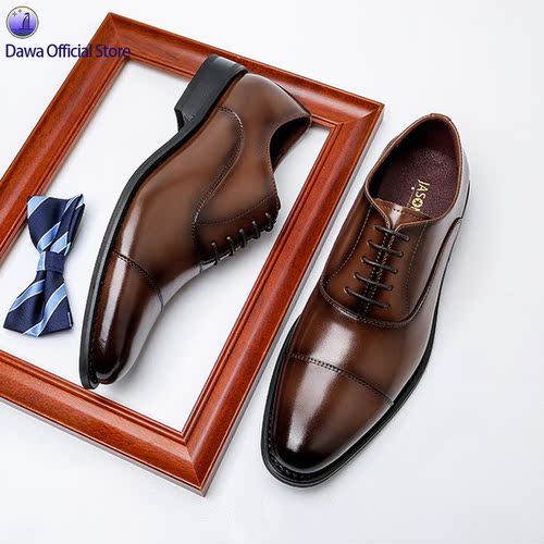 Casual Shoes Men Oxford Genuine Leather Business Dress Shoes