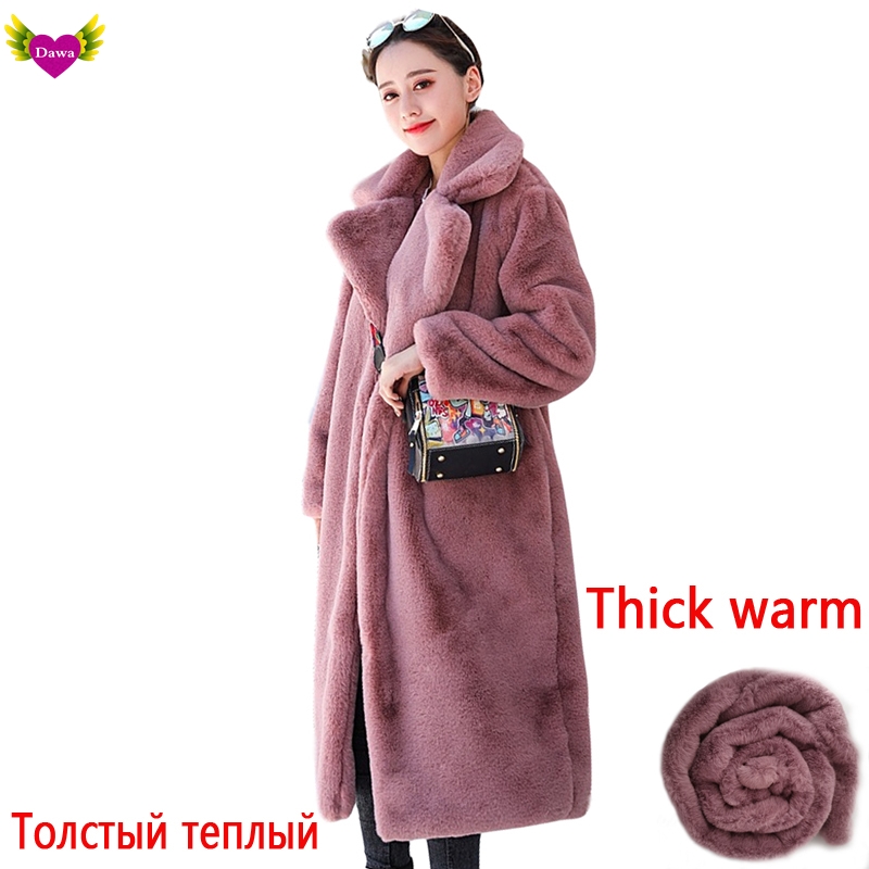 2021 Winter Women High Quality Faux Rabbit Fur Coat OverCoat 女装/女士精品 毛呢外套 原图主图