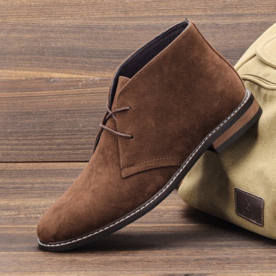 男士沙漠靴工装鞋复古中帮马丁靴