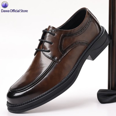 夏季男商务休闲真皮软底渐变皮鞋