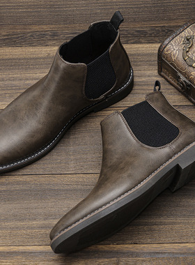 Men's Chelsea Boots Casual Short Boots 切尔西靴男商务高帮靴