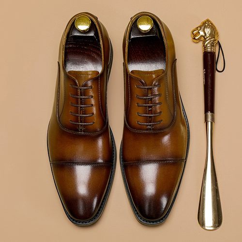 头层牛皮真皮柔软舒适男士正装鞋