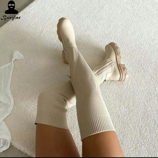 Knee-high Boots Women's Thick Heel Winter Plus Velvet Shoes