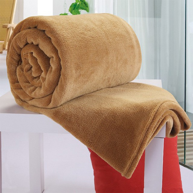 Warm Coral Fleece Blanket Winter Sheet Bedspread Sofa Throw-封面