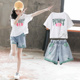 女童夏装套装2024新款儿童装洋气网红夏季韩版大童短裤12岁女孩13