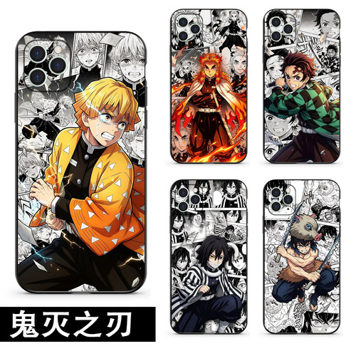 鬼灭之刃动漫祢豆子炭治郎手机壳适用苹果iphone17pro16红米note13k90华为p70小米17OPPO硅胶玻璃软壳