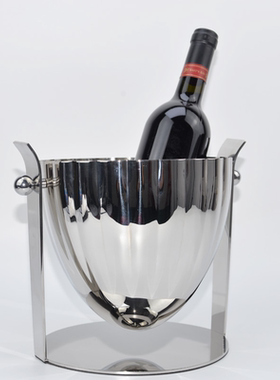 现代简约不锈钢冰桶摆设样板间售楼处高级不锈钢果盘调味瓶装饰品