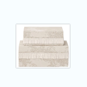 中古风复古风皮革首饰盒创意摆件样板间售楼处少众收纳盒装 饰品