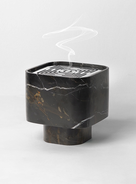 现代简约天然大理石无烟火香薰精油摆件样板间少众卧室香薰装饰品
