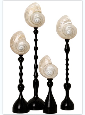 中古风复古风天然贝壳海螺原创装饰品摆设样板间售楼处小雕塑摆设