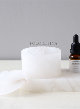 现代轻奢简约纯铜天然西班牙云石无火精油香薰扩香器摆件装饰品