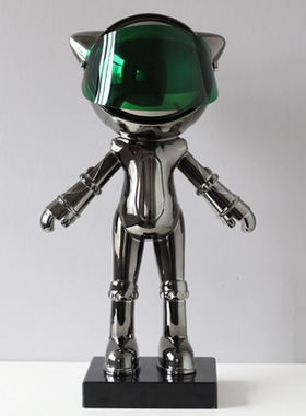 树脂电镀+大理石现代轻奢大堂