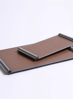 金属创意画卷托盘客厅茶几收纳盘摆件皮革置物盘样板间