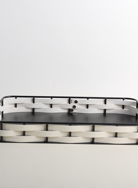 现代简约皮革创意收纳盘样板间售楼处桌面几何托盘装饰品摆设