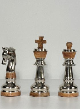 中古风复古风印度进口铝合金罗马柱摆件样板间售楼处高端少众摆件