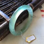 58口径手镯 天然岫玉手镯精品岫玉天青冻镯子辽宁岫玉蓝水镯子女款