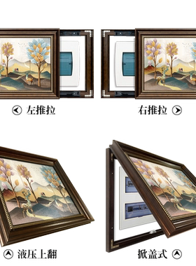 欧式风开关免打孔电表箱装饰画