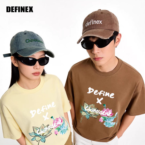DEFINEX荷花印花纯棉dx短袖T恤