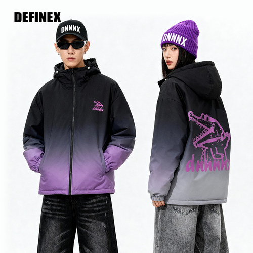 DNNNNX潮流时尚卡通鳄鱼羽绒服